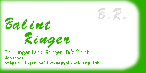 balint ringer business card